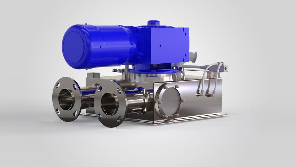 Reengineered Chain-Vey CIP drive unit with flush-mounted side inspection window.
