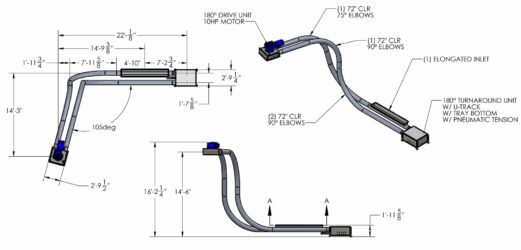 Pet food conveyance system drawing