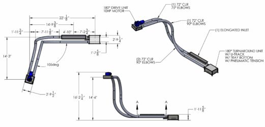 Pet food conveyance system drawing